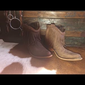 Liberty Black Fringed Booties